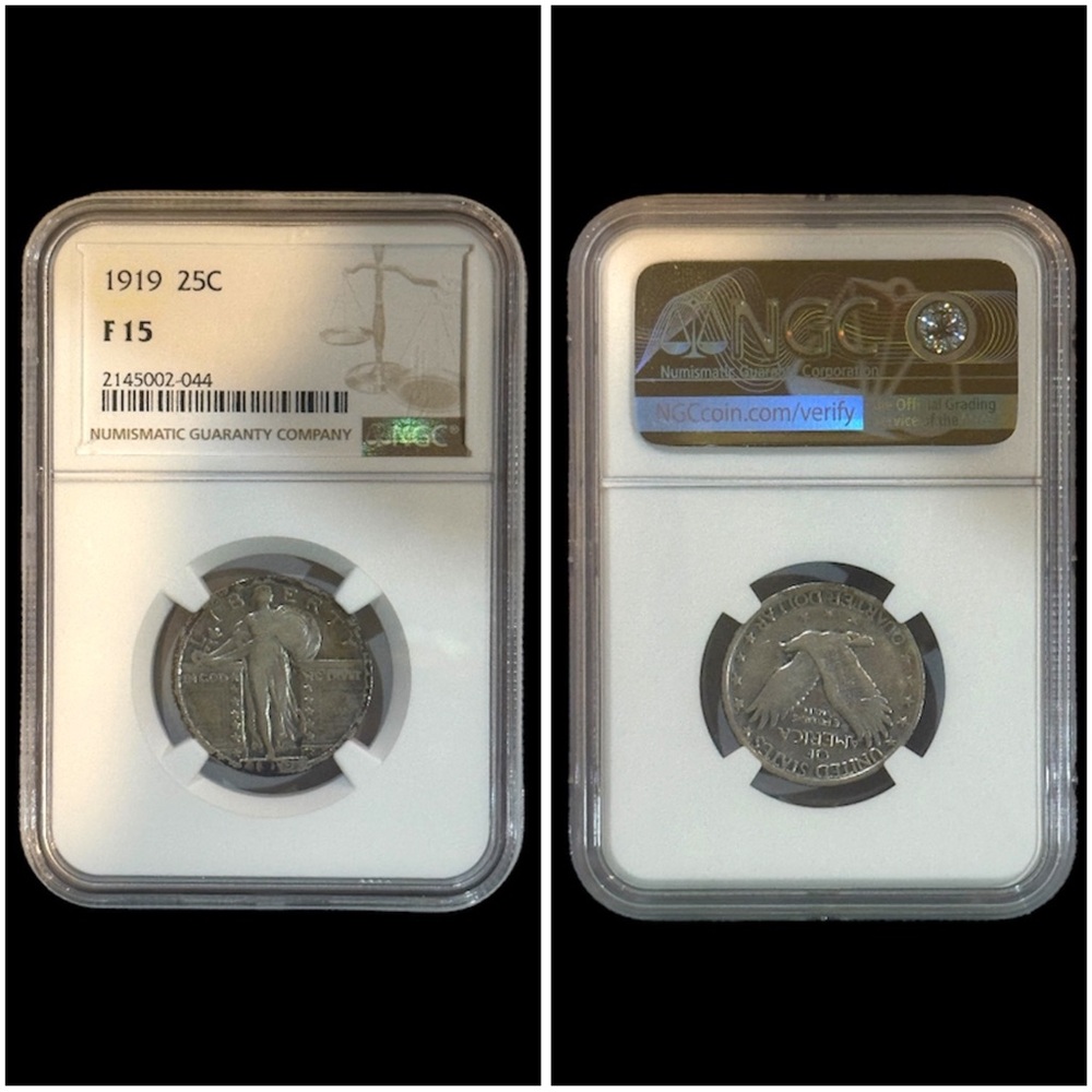 1919 STANDING LIBERTY QUARTER GRADED‎ NGC F15
